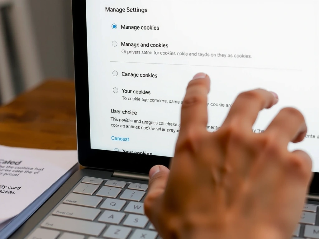 Persona ajustando la configuración de privacidad en un navegador web